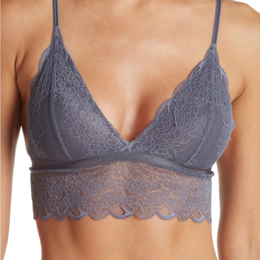 Madewell Intimates Lace Bralette in Blue